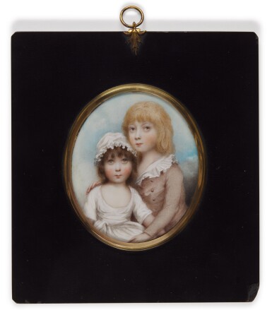 View full screen - View 1 of Lot 352. A double portriat of Champion Edward Branfill (1789-1844) and his sister Jemina Elizabeth, circa 1800.