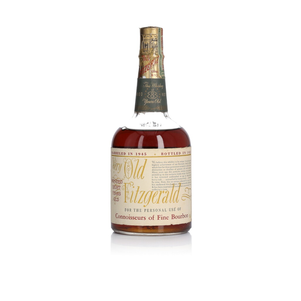 View full screen - View 1 of Lot 127. Very Old Fitzgerald 8 Year Old 100 Proof 1945 (1 4/5 Quart).