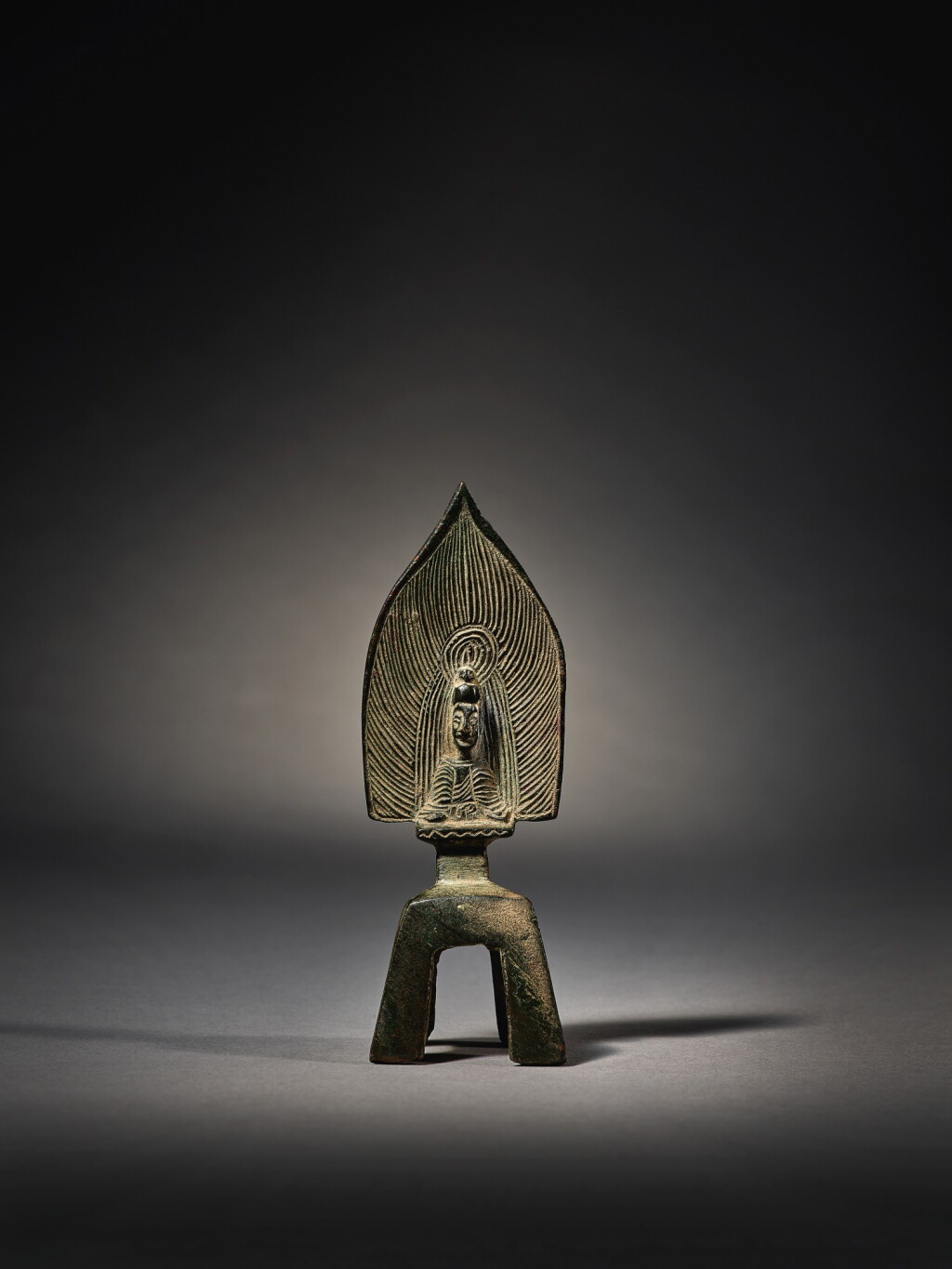 View full screen - View 1 of Lot 3501. A bronze stele of Amitabha Buddha Northern Wei dynasty | 北魏 銅阿彌陀佛坐像.