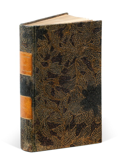 View full screen - View 1 of Lot 129. Les Jeunes-France. 1866. Frontispice de Rops. Belle reliure japonisante de l'époque. Exemplaire aux multiples provenances bibliophiliques..