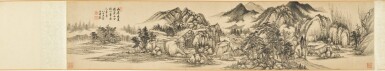 View full screen - View 1 of Lot 3097. Wang Shimin 1592 - 1680 王時敏 1592-1680 | Landscape after Huang Gongwang 仿一峯老人筆意山水.