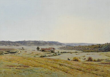 View full screen - View 1 of Lot 481. A Young Shepherd in an Extensive Landscape.