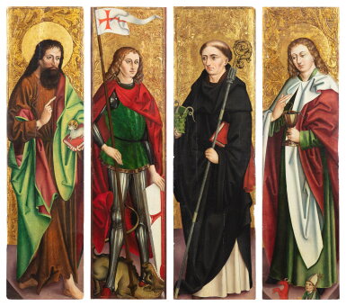 View full screen - View 1 of Lot 12. Four saints | Quatre saints.