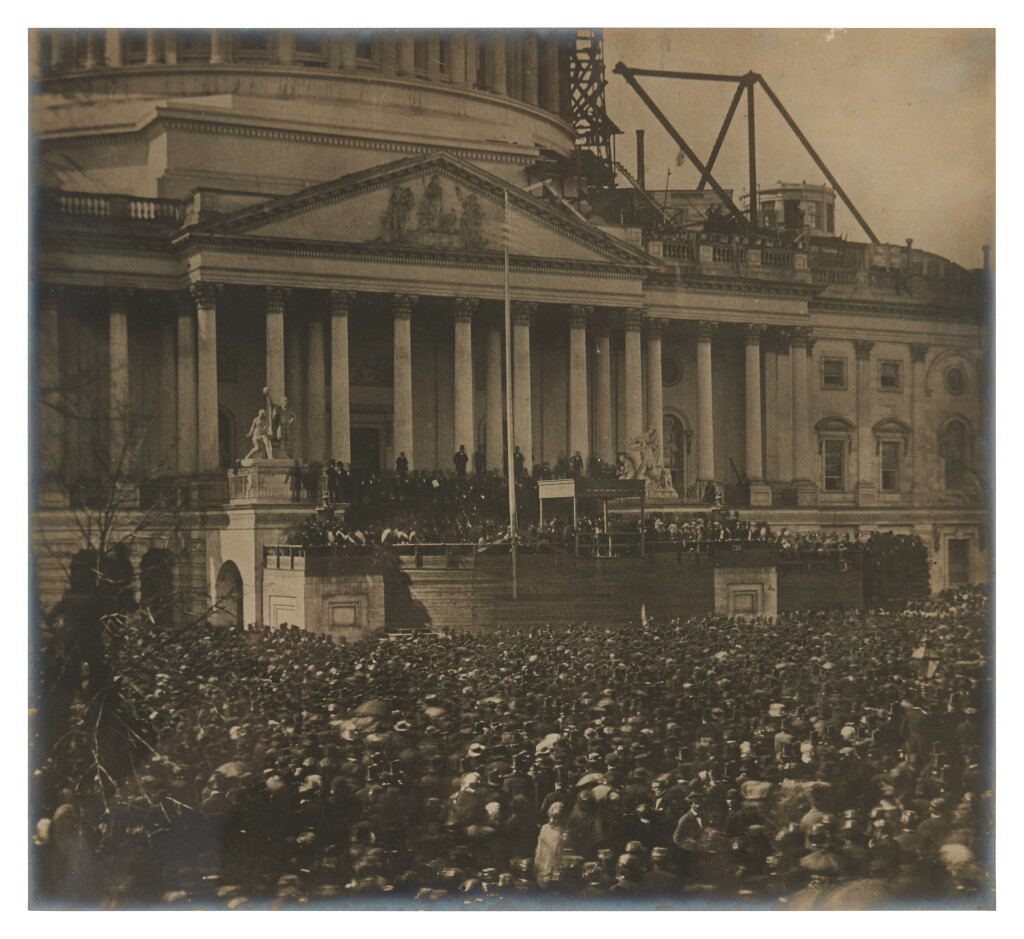 View full screen - View 1 of Lot 59. The First Inaugural of Abraham Lincoln, 4 March 1861.
