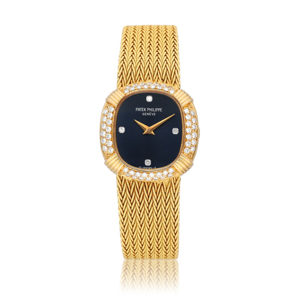 View full screen - View 1 of Lot 33. Ellipse, Ref. 4508/1J | A yellow gold and diamond-set bracelet watch | Circa 1982.