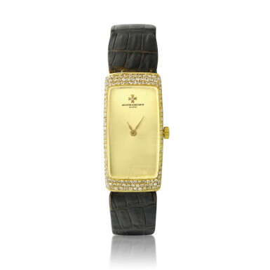View full screen - View 1 of Lot 80. Vacheron Constantin | Montre de dame or et diamants | Lady's gold and diamond watch.