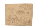 A group of nineteen drawings depicting the abduction of Rukmini by Krishna, India, Guler or Kangra, Late 18th / Early 19th century