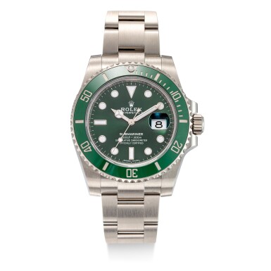 View full screen - View 1 of Lot 9232. Rolex | Submariner "Hulk", Reference 116610LV, A stainless steel wristwatch with date and bracelet, Circa 2019 | 勞力士 |Submariner “Hulk” 型號116610LV 精鋼鏈帶腕錶,備日期顯示,約2019年製.