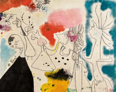 View full screen - View 1 of Lot 1019. JOAN MIRÓ | GROUPE DE PERSONNAGES.