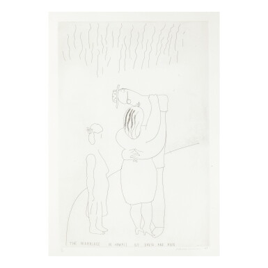 View full screen - View 1 of Lot 204. DAVID HOCKNEY | THE MARRIAGE IN HAWAII OF DAVID AND ANN (M.C.A.T. 257).