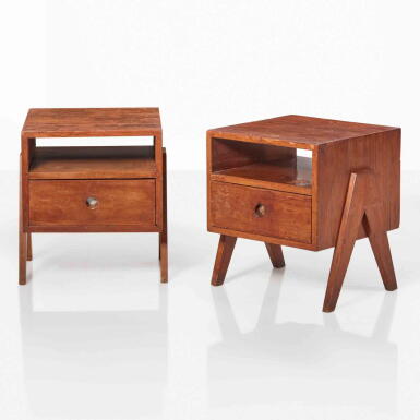 View full screen - View 1 of Lot 87. Pair of Bedside Tables, Model No. PJ-R-09-A.