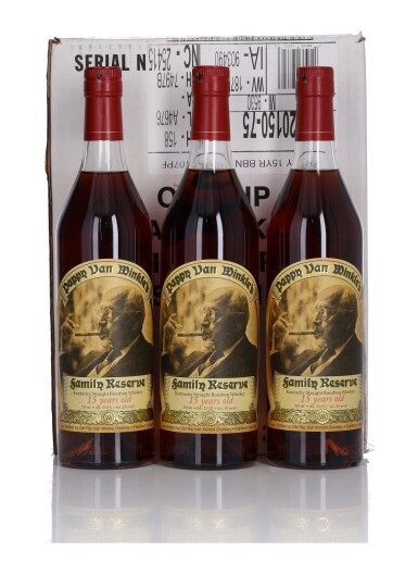 View full screen - View 1 of Lot 114. Pappy Van Winkle's 15 Year Old Family Reserve 107 Proof NV (3 Bottles 75cl).