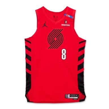 View full screen - View 1 of Lot 130. Deni Avdija Portland Trail Blazers 2024-2025 Kia NBA Tip-Off Game Worn Statement Edition Jersey .