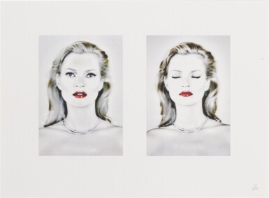 View full screen - View 1 of Lot 200. Kate Moss (She's Light) (Diptych).