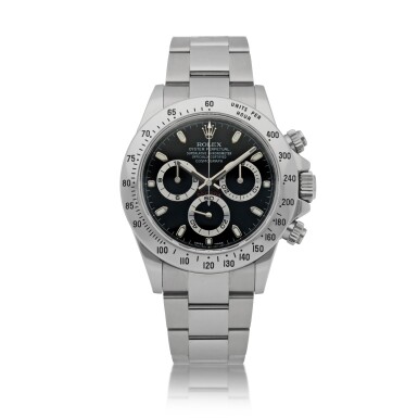 View full screen - View 1 of Lot 410. Daytona, Ref. 116520 Stainless steel chronograph wristwatch with bracelet Circa 2010 | 勞力士 116520型號「Daytona」精鋼計時鍊帶腕錶,年份約2010.