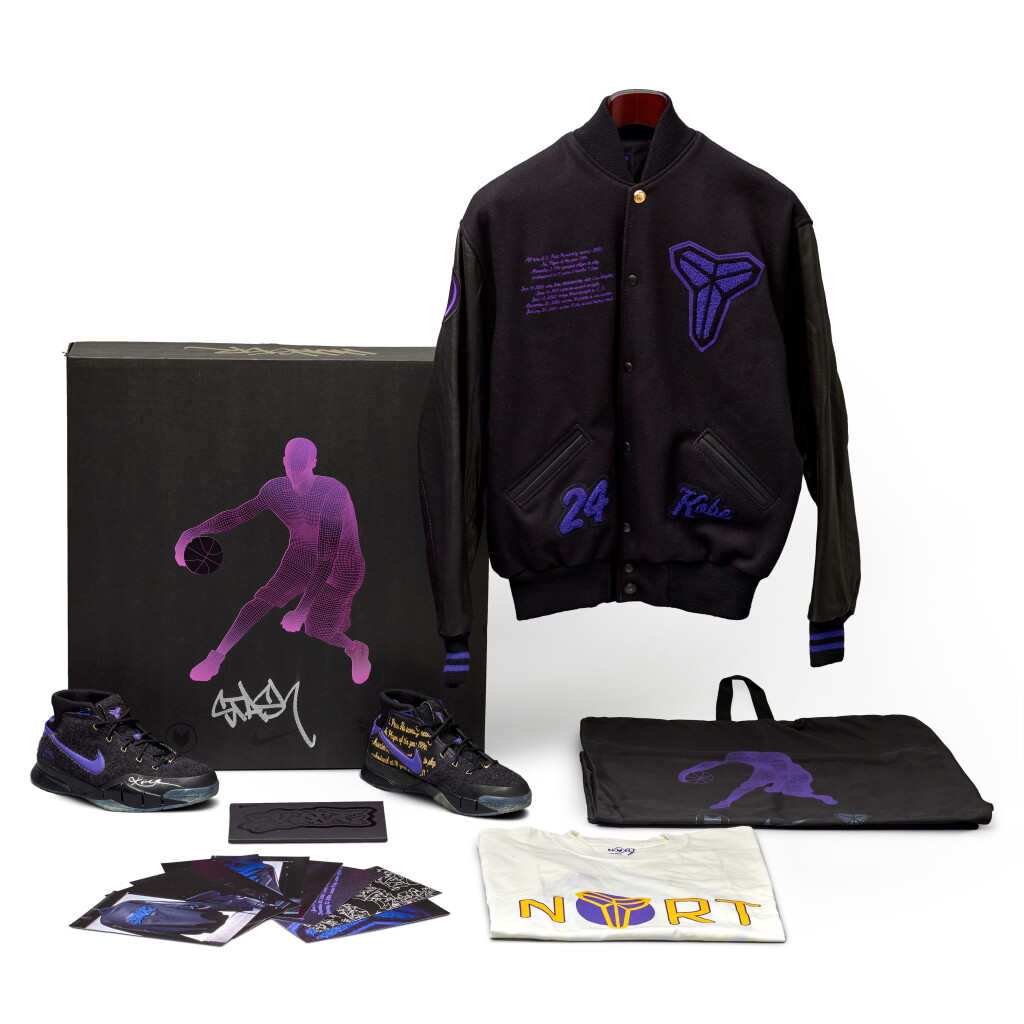 View full screen - View 1 of Lot 13. Kobe Bryant Signed | Nike Zoom Kobe 1 x Stash x Nort Sample | Size 10.5.