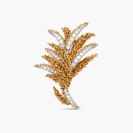 Gold and Diamond Clip-Brooch