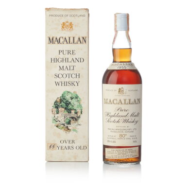 View full screen - View 1 of Lot 3. The Macallan Campbell Hope & King 80 Proof 1955 (1 Bottle 26 2/3 Fl. Oz).