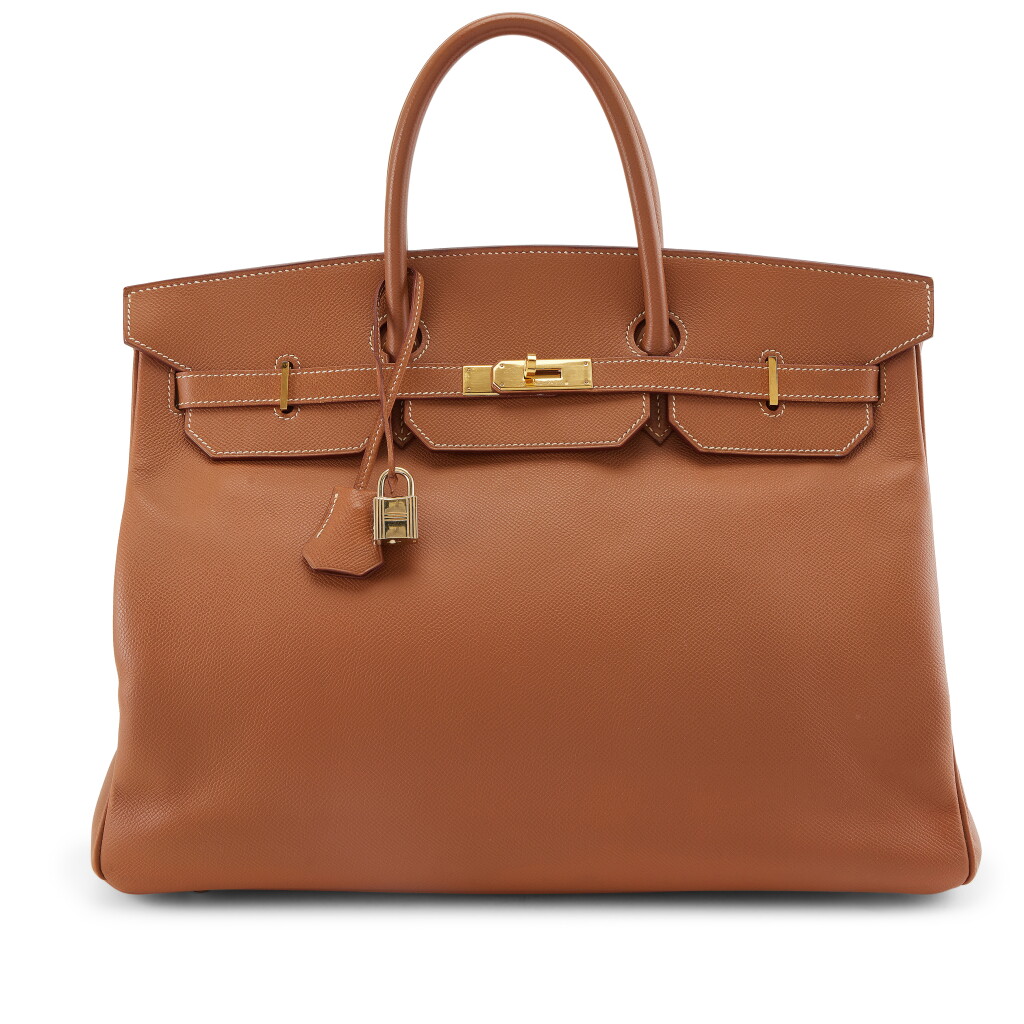 View full screen - View 1 of Lot 121. Vintage Gold Courchevel Birkin 40 Gold Hardware, 1998.