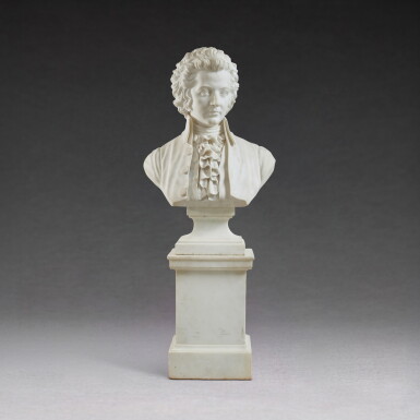 View full screen - View 1 of Lot 1119. Monumental Portrait Bust of Wolfgang Amadeus Mozart.