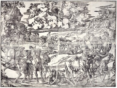 View full screen - View 1 of Lot 68. CIRCLE OF TIZIANO VECELLIO, CALLED TITIAN | THE CONVERSION OF SAINT PAUL (ROSAND & MURARO 16).