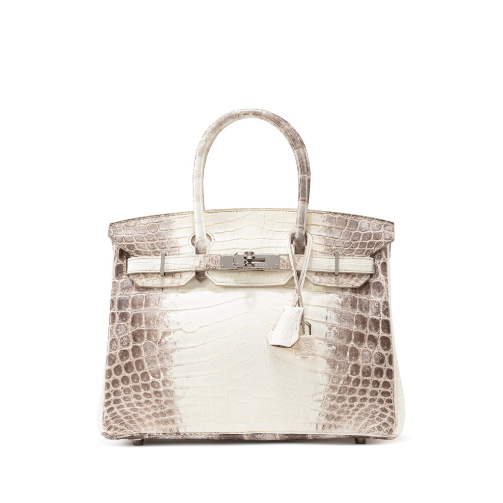 View full screen - View 1 of Lot 1004. Blanc Matte Himalaya Niloticus Crocodile Birkin 30 Palladium Hardware, 2015.