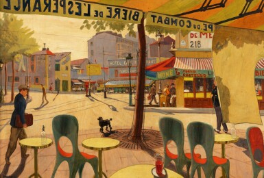 View full screen - View 1 of Lot 5. Sunday Evening – Place du Combat, Paris | Dimanche soir - Place du Combat, Paris.