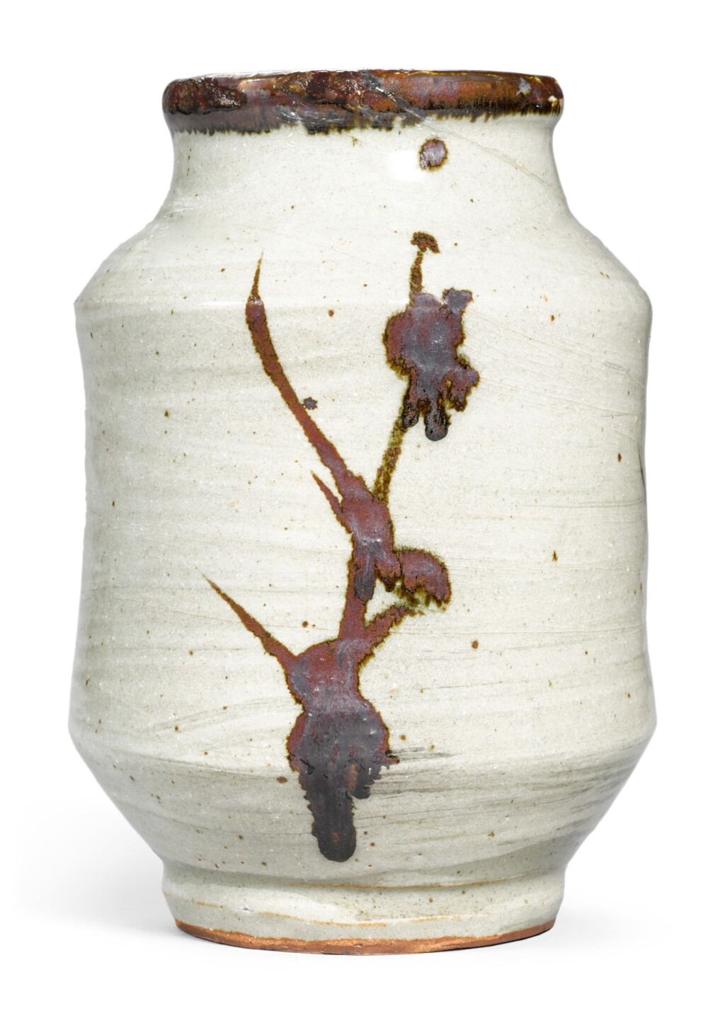 View full screen - View 1 of Lot 43. HAMADA SHŌJI (1894–1978), A STONEWARE ALBARELLO VASE | SHOWA PERIOD, 20TH CENTURY.