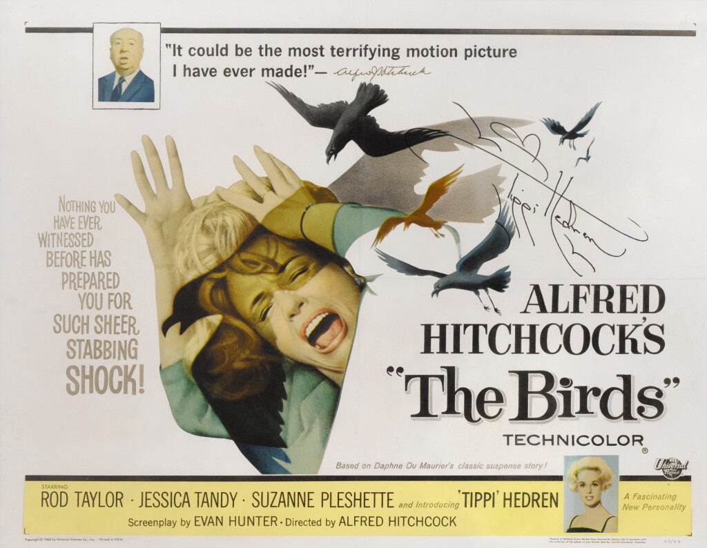 View full screen - View 1 of Lot 72. THE BIRDS (1963) SIGNED POSTER, US.