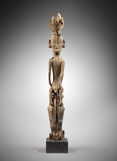 View full screen - View 1 of Lot 89. Dayak Hampatong Figure, Kalimantan, Borneo, Indonesia.