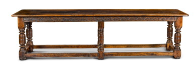 View full screen - View 1 of Lot 29. A Charles II oak refectory table.