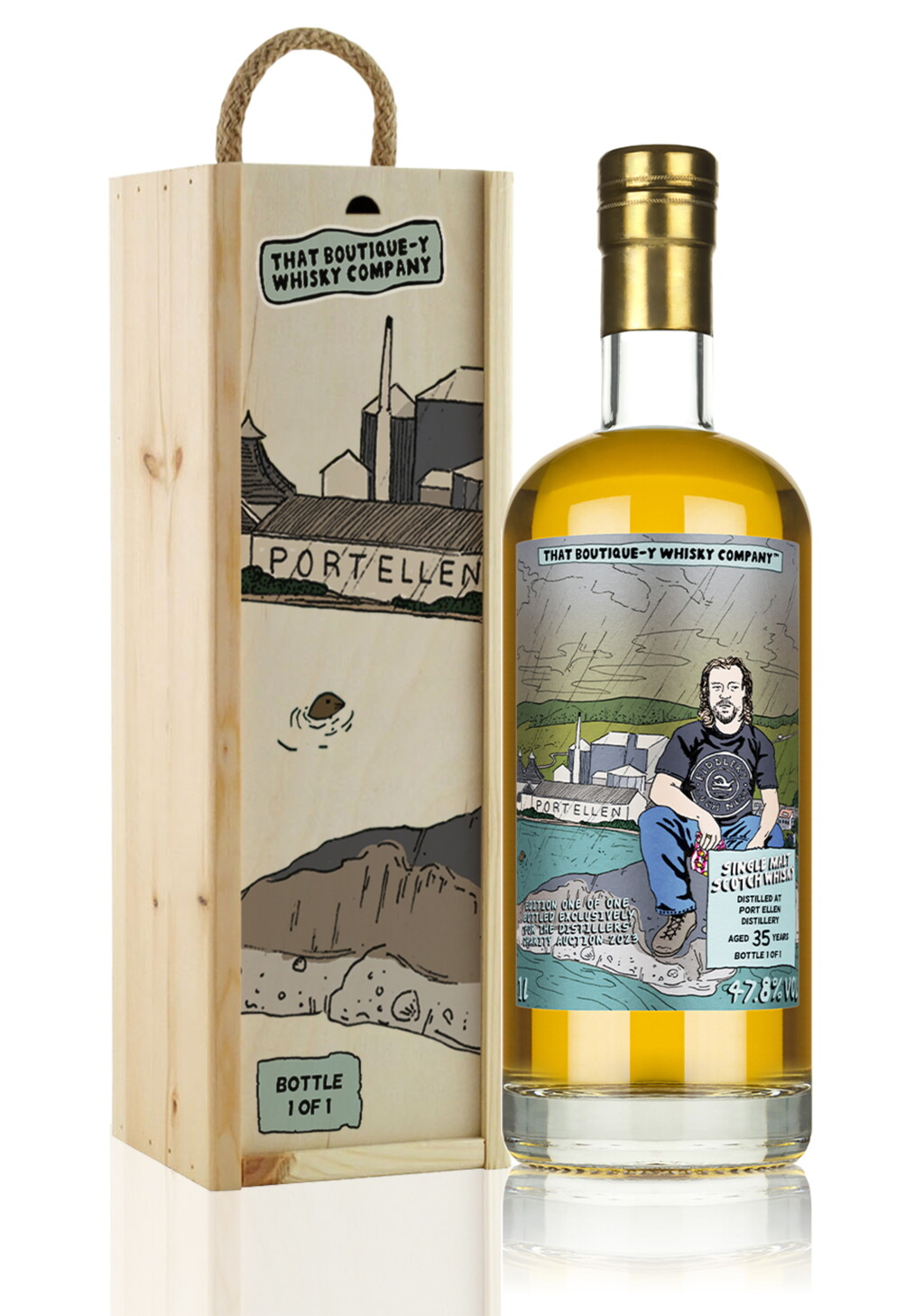 View full screen - View 1 of Lot 26. That Boutique-y Whisky Company 35 Year Old Distilled at Port Ellen Distillery (1 BT 1 LITRE).