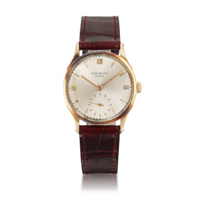 View full screen - View 1 of Lot 704. REFERENCE 1516, CALATRAVA YELLOW GOLD WRISTWATCH CIRCA 1950.