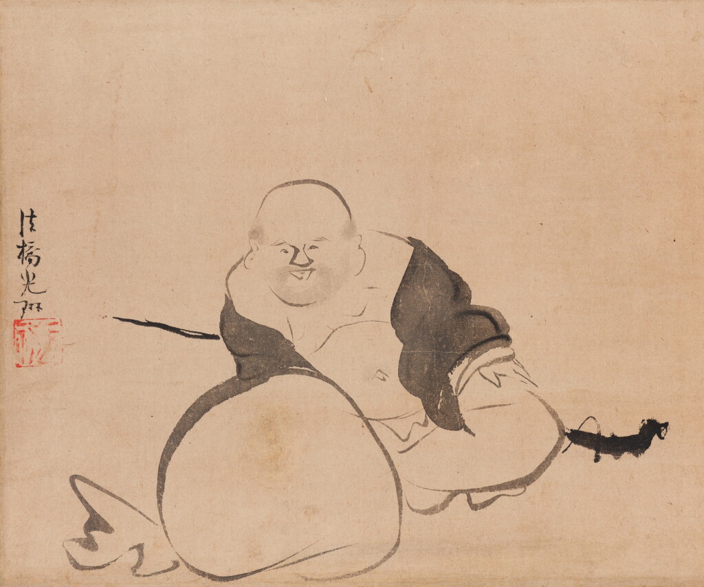 View full screen - View 1 of Lot 2155. Ogata Korin (1658-1716), Hotei, Edo period, early 18th century | 尾形光琳 布袋 江戸時代中期 18世紀初頭.