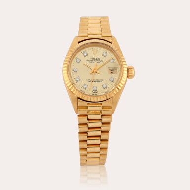 View full screen - View 1 of Lot 276. Datejust, Reference 6917 | A yellow gold wristwatch with date | Circa 1976.