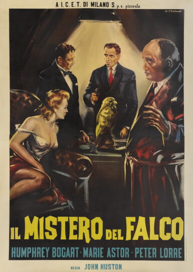 View full screen - View 1 of Lot 36. The Maltese Falcon (1941) poster, Italian.