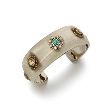 View full screen - View 1 of Lot 68. Gem set Cuff-Bracelet | Bracciale gem set .