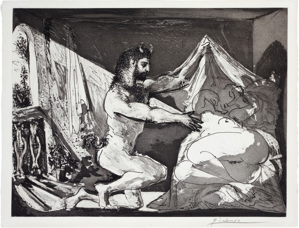 View full screen - View 1 of Lot 68. Faune dévoilant une femme, from La Suite Vollard (B. 230; Ba. 609).