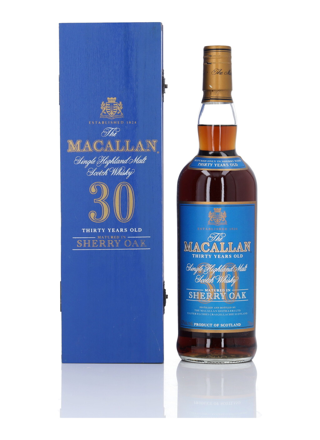 View full screen - View 1 of Lot 5. The Macallan 30 Year Old Sherry Oak Blue Box 43.0 abv NV (1 Bottle 75cl).