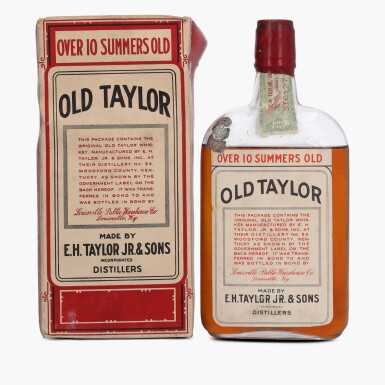 View full screen - View 1 of Lot 2523. Old Taylor 10 Year Old Bottled In Bond 100 Proof 1917 (1 Bottle Pint).