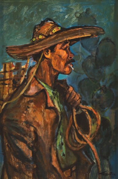 View full screen - View 1 of Lot 2064. Romeo V. Tabuena 羅美歐·塔佩納 | Portrait of a Man 男人的肖像.