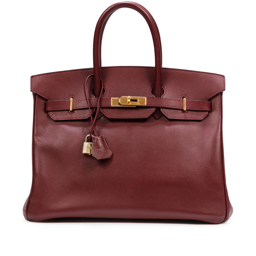 View full screen - View 1 of Lot 733. Bordeaux Veau Grain Lisse Birkin 35 Gold Hardware, 1997.