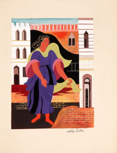 View full screen - View 1 of Lot 42. Illustrated Manuscript of Anatole France's Le Mystère du Sang.