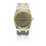 AUDEMARS PIGUET | ROYAL OAK, A LADIES STAINLESS STEEL AND YELLOW GOLD QUARTZ WRISTWATCH CIRCA 1990