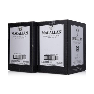 View full screen - View 1 of Lot 50. The Macallan 18 Year Old Sherry Oak 43.0 abv NV (12 Bottles 75cl).