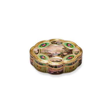View full screen - View 1 of Lot 22. A gold and enamel snuff box for the Ottoman market, Geneva, circa 1835 and later | Tabatière en or et en émail pour le marché ottoman, Genève, vers 1835 et après.