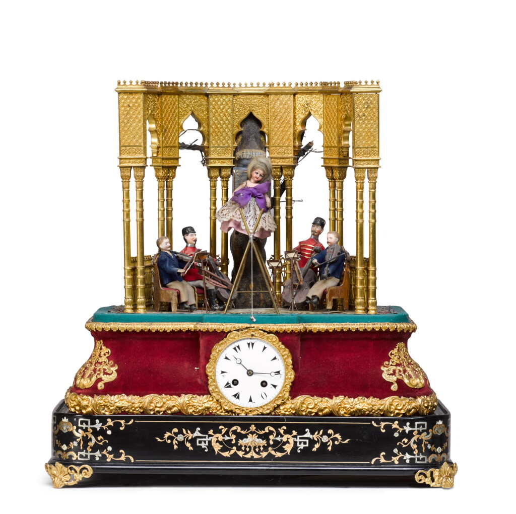 View full screen - View 1 of Lot 58. A rare musical automaton clock for the Turkish market, 'The Tightrope Walker', French, circa 1850.