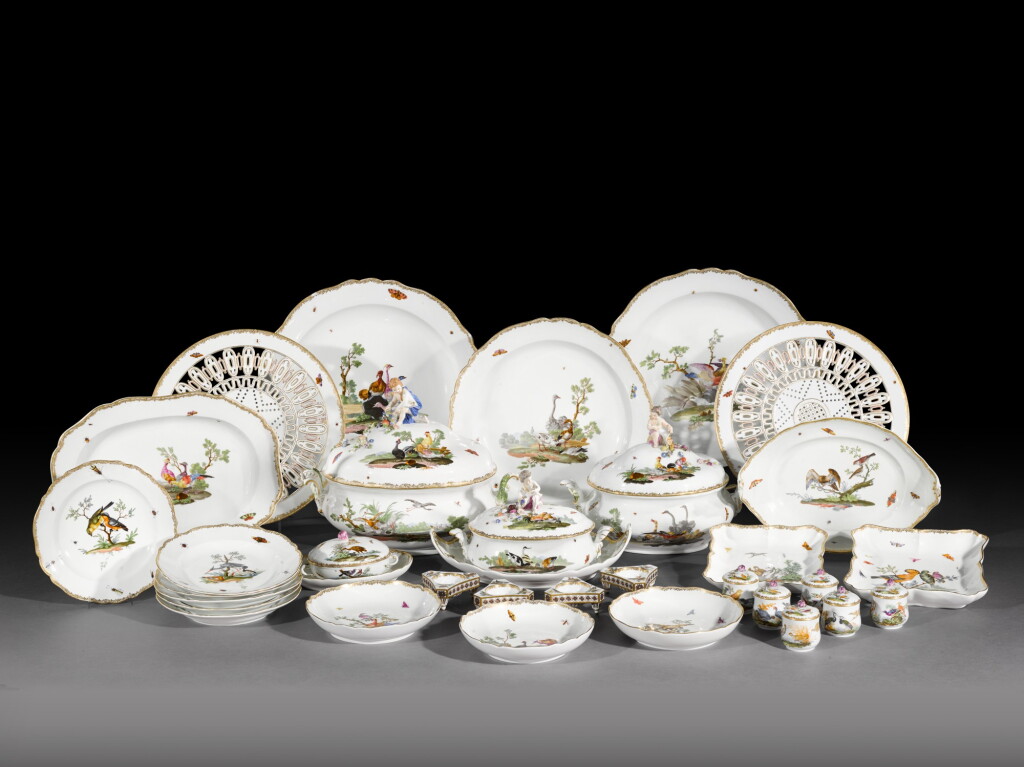 View full screen - View 1 of Lot 20. An extensive Meissen part dinner and dessert service, circa 1765-1780, Academic and Marcolini Periods.