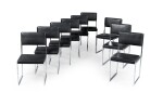 XXth century work, Set of nine chairs, circa 2000 | Travail du XXe siècle, Suite de neuf chaises, vers 2000