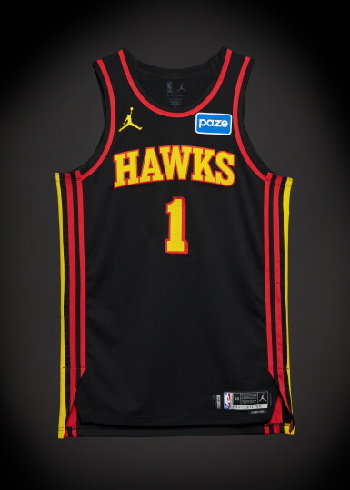 View full screen - View 1 of Lot 48. Jalen Johnson Atlanta Hawks 2026 NBA Playoffs Eastern Conference Round 1 Game Worn Statement Edition Jersey | Game 1 | Double-Double | Matched to 2 Games.